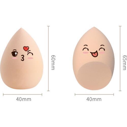 2PCS Cosmetic Puff Makeup Sponge Drop Shape Foundation Puff & Bevel Shape Soft Powder Puff BB Cream Sponge Makeup Tool