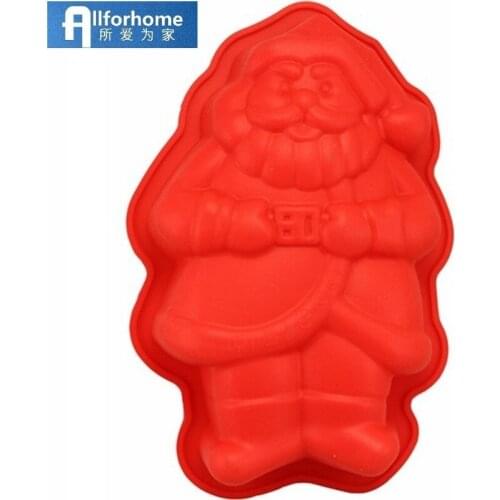 3D Santa Claus Christmas Silicone Cake Baking Tray Cake Pan Cake diy Mold Bakeware Chocolate Bread Dessert Cake DIY Mold
