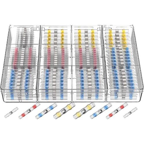 400PCS Solder Seal Wire for Connectors Heat Shrink Solder Butt for Connectors - Solder for Connector Kit - Automotive Insulated
