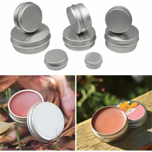 50Pcs 20/30/50/60/80/100g Aluminum Candle Jar Empty Cosmetics Container Tin Box With Lids Lip Balm Pot Unguent Cream Storage Box