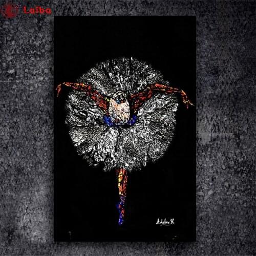 5d diamond painting Abstract art, dancing woman diy full square drill diamond embroidery round diamond mosaic view