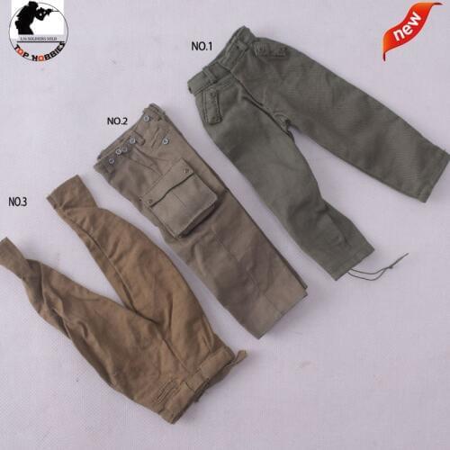 1/6 Scale Clothes Accessories General Combat Pants Trousers/Sand RidingBreeches/US Army Military Pants Fit 12"Soldier BodyFigure