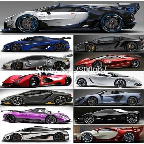 Diamond Painting Full Square Diamond "Beauty & Automobile Racing" 3D Car Embroidery Cross Stitch Rhinestone 5D DIY Mosaic Decor