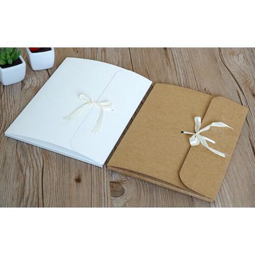 Large kraft paper box for Silk Scarf packaging white flat gift box big paper envelope box for book