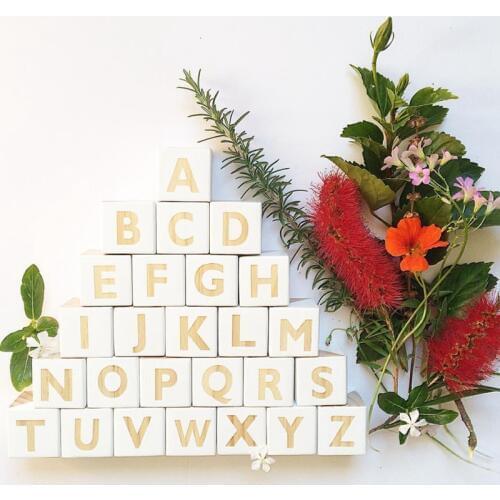 C Nordic Style Wooden Alphabet Letters Baby Name Blocks For Nursery Bedroom Photo Shoot Decor Newborn Keepsake Gift White Black
