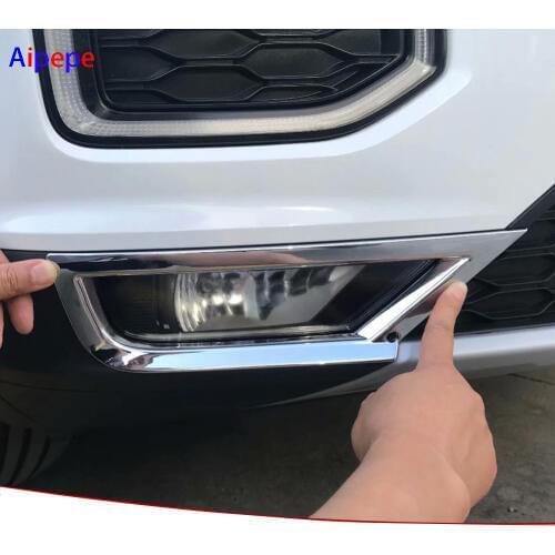 For Volkswagen VW T-ROC TROC 2017 2018 2019 ABS Chrome Front Foglight Fog Light Cover Trim Car Protect Accessories 2pcs/set