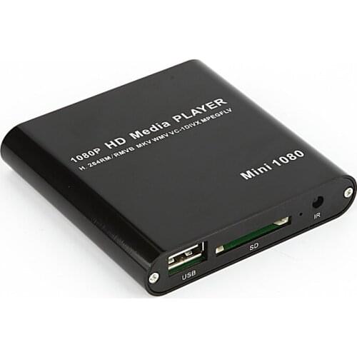 Full HD 1080P Media Player Center MultiMedia Video Player with VGA AV USB SD/MMC Mpeg2-HD Surpport mkv H.264 HDD021