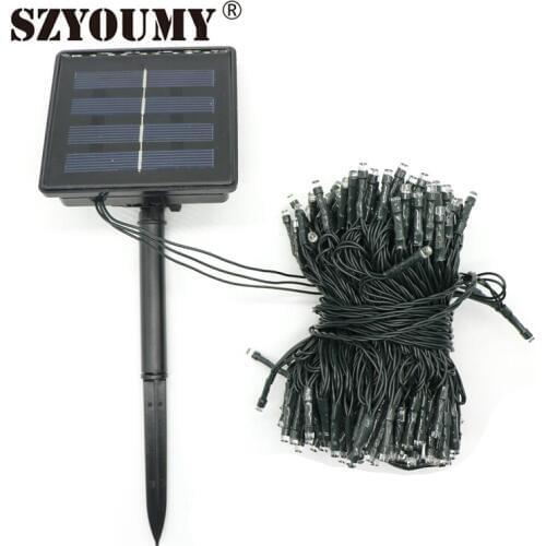 SZYOUMY 3 Pack Solar Powered Fairy String Lights 10M 100 Leds 20M 200 Leds Outdoor Waterproof Party Holiday Lamp