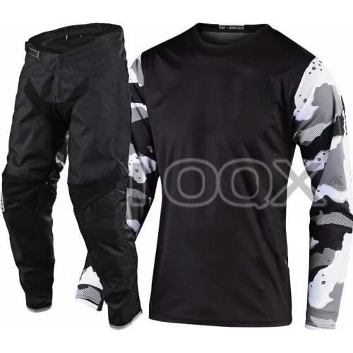 MTB ATV Bike GP Air Camo Continental Vented Jersey Pants Motorcycle Gear Set Mens Motorbike Motocross Suit