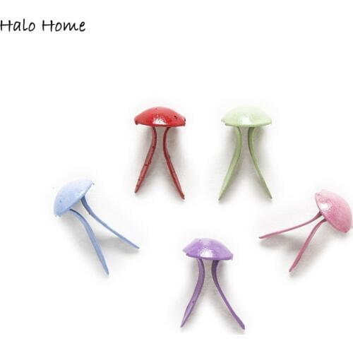 100 Piece Round Metal Fastener Brads Embellishment Scrapbooking Craft Card Making Decorative DIY Rivets 9x5mm