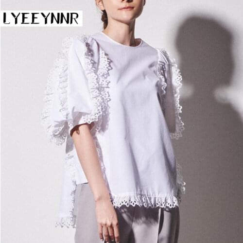 LYEEYNNR Lace Blouses