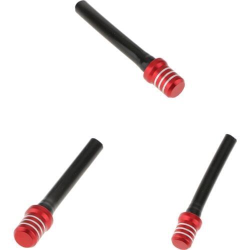 MagiDeal 3 x Motorcycle Gas Fuel Tank Cap Valve Vent Breather Tube Hose Red