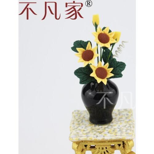 1:12 scale dollhouse Handmade Sunflower Mini flower