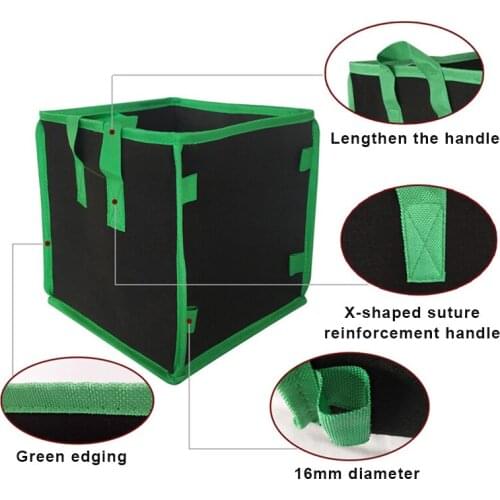 Home Planting Bags Square Grow Bag Non-woven Fabric Thick With Handles For Home Indoor Outdoor Garden Planting Accessories