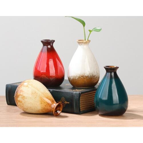 Hand-painted miniature ceramic vase Balcony office ceramic vase home decoration accessories modern table flower vase