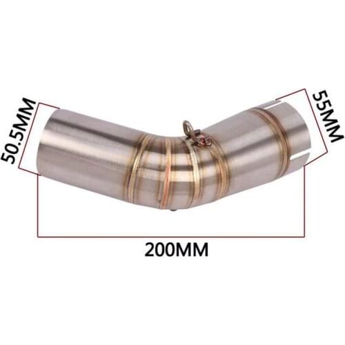 Motorcycle Exhaust System Escape Modified Vent Middle Link Part Connection Tube For SUZUKI DL1000 DL 1000 2014 2015 2016-2020