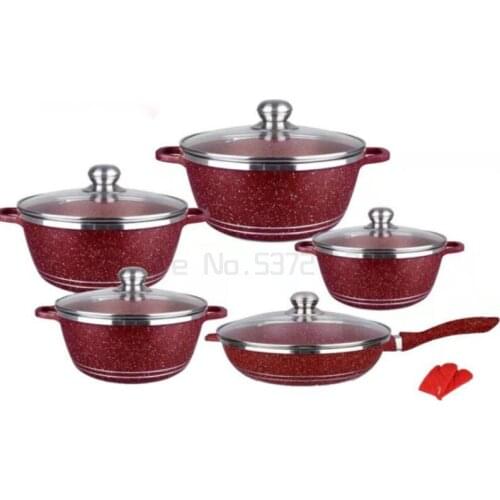 Rachael Ray Cucina Nonstick Cookware Pots And Pans Set Aluminum Pan Maifan Stone Set Cookware Non-Stick Frying Pans