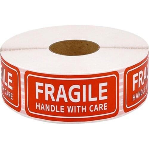 150/500 Pcs "FRAGILE" Warning Labels Stickers Please Handle with Care Sign Decal for Goods Decoration Multipurpose