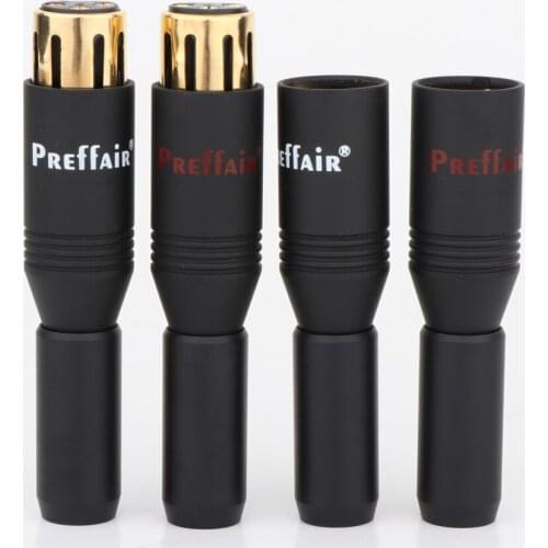 4pcs Gold Plated Microphone Pailiccs XLR Male Female connector Plug Adapter