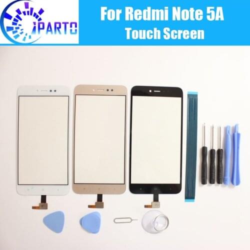 For Xiaomi Redmi Note 5A Touch Screen Panel 100% Guarantee New Glass Panel Touch Screen Glass For Redmi Note 5A + Gifts