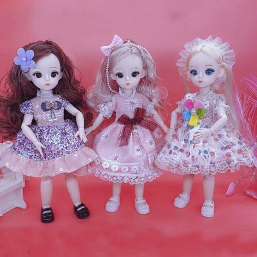 30cm BJD Doll Movable Jointed Dolls With Beauty Suit Clothes Toys Fashion Dress Make Up BJD DIY Baby Doll Toy Gift For Girls