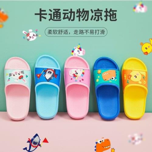 Slippers new children cartoon sandals summer baby slippers cute soft bottom childrens sandals and slippers