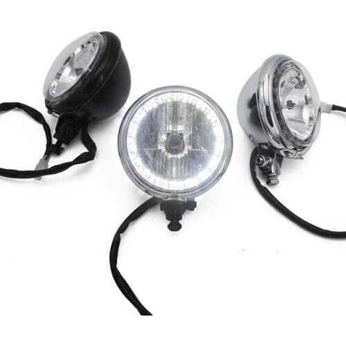 E-stamp Universal Motorcycle Front LED Headlight 6 Inch Metal Painting 12V 35W
