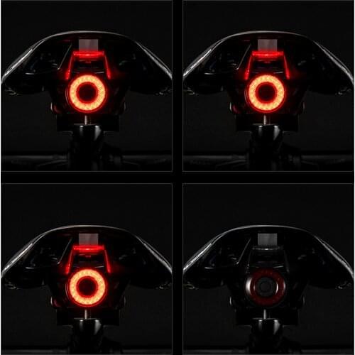 ROCKBROS +FREEBIES Bicycle Smart Tail Light Q5 Q3 Auto Brake Sensing IPx6 Waterproof Cycling Taillight Bike Rear Light