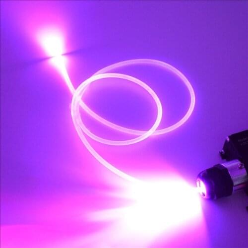 20mX 5mm High quality transparent solid core optical fiber cable side glow plastic optical fiber free shipping