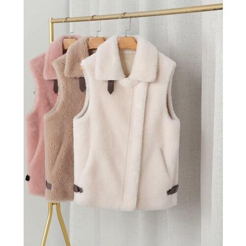 Women 2021 Autumn Winter Fashion Faux Fur Vest Female Elegant Casual Warm Outwear Ladies Coat Sleeveless Waistcoat Gilet C267