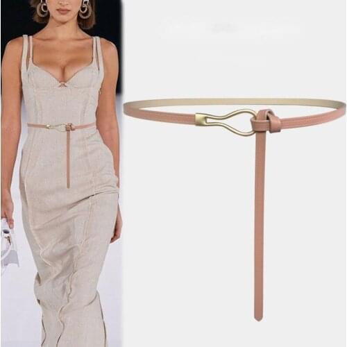 Style Belt Womens Jeans Belt Decoration Suit Trench Coat Summer Pant Belt Trendy Dress Punch-Free Thin