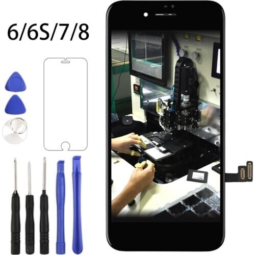 For iPhone 6 6s LCD Display No Dead Pixel Phone Replacement Panel For iPhone 7 8 LCD Touch Screen With 3D Touch Assembly Parts