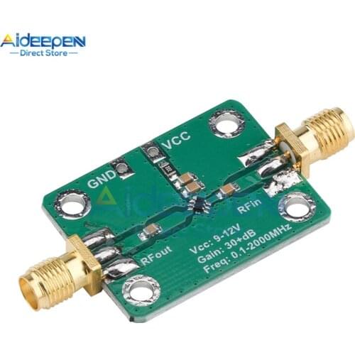 0.1-2000MHz Gain 32dB 9-12V Radio Frequency Wideband Amplifier Low Noise Amplifier LNA Module