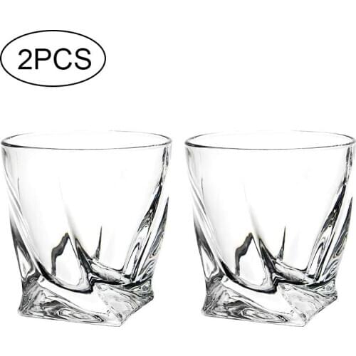 260ml Crystal Whiskey Glasses Irregular Shape Rocks Wine Glass Home Drinkware Bar Club XO Whisky Vodkd Glass Cup 2pcs/set Gifts
