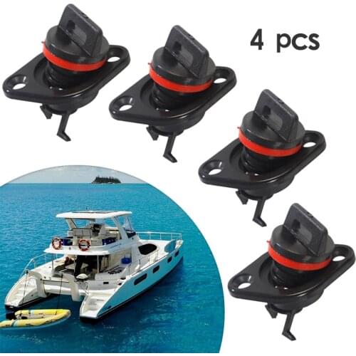 4 Pieces Oval Garboard Drain Plug Boat Sailing 1'' Hole Thread for 3/4