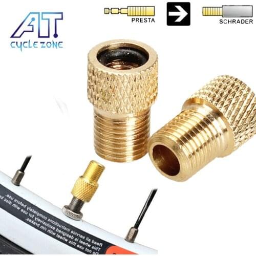 Valve Adapter Pump Convert Presta To Schrader Copper Valve Adaptor Wheels Gas Nozzle Tube Tool Bike Bicycle Accessories