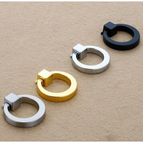 JD Golden American Style Pull Ring Handle Modern Simple Wardrobe Cabinet Door Knob Drawer Furniture Hardware Accessories