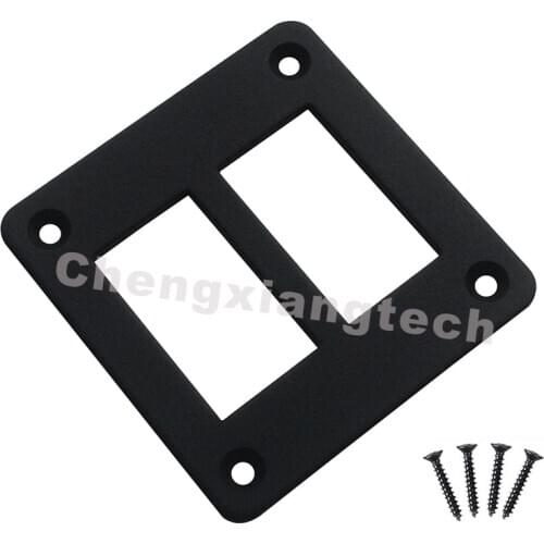 Aluminum 2 Way Car Boat Truck Rocker Toggle Switch Housing Mount Holder Bracket Panel + 4 Screws
