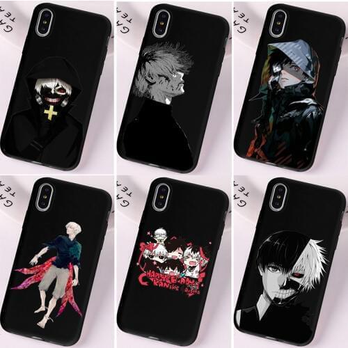 Tokyo Ghoul Trendy Anime Kaneki Ken Black Case For iPhone 11 12Pro Mini Max X XR 8 7 6s Plus Premium Beautiful Wonderful Cover