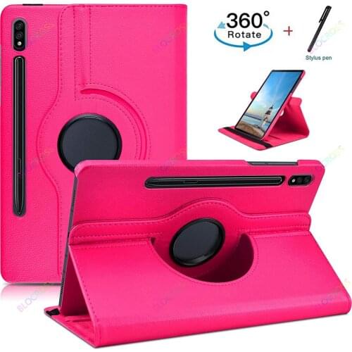 Case for Samsung Galaxy Tab S7 Plus 12.4'' SM-T970/T975/T976 360 Degree Rotating PU Leather case for Tab S7 11"SM-T870/T875/T876
