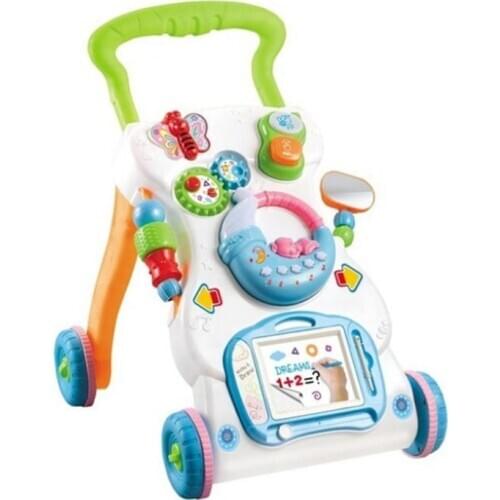 Baby Walker Trolley Childrens Musical Walker Adjustable Speed Anti-rollover Toy