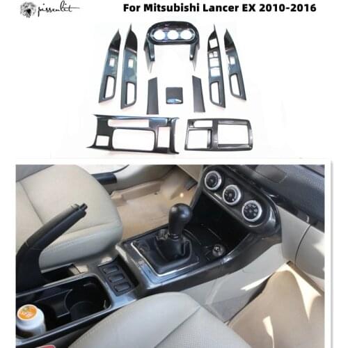 For Mitsubishi Lancer EX 2010 2011 2012 2013 2014 2015 2016 Auto Accessories Carbon Fiber Interior Trim Accessories ABS Stickers