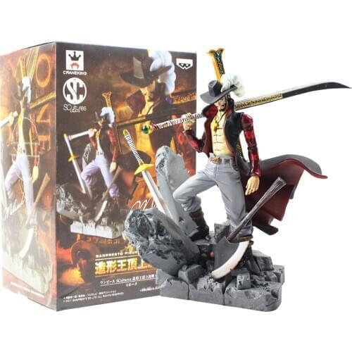 19cm Dracule Mihawk Sculture Banpresto Figure Colosseum vol.2 PVC Collectible Model Toys