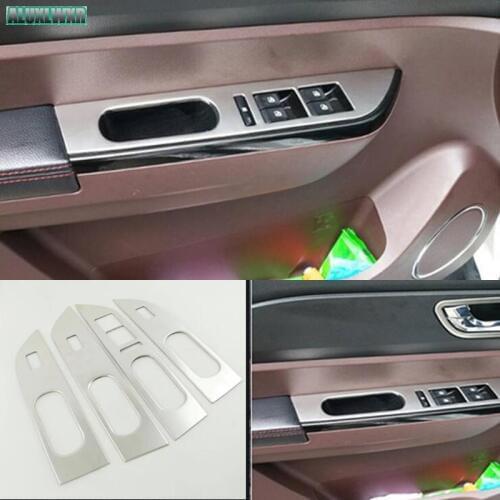 Accessories 2017 2018 Car Inner Door Armrest Window Lift Button Cover Kit 2016 for Lifan Marveii Myway Chromium Styling