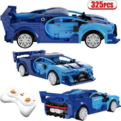 City Technical MOC RC Racing Car Model Building Blocks Creator APP Remote Control Super Sports Vehicle Bricks Toys For Children