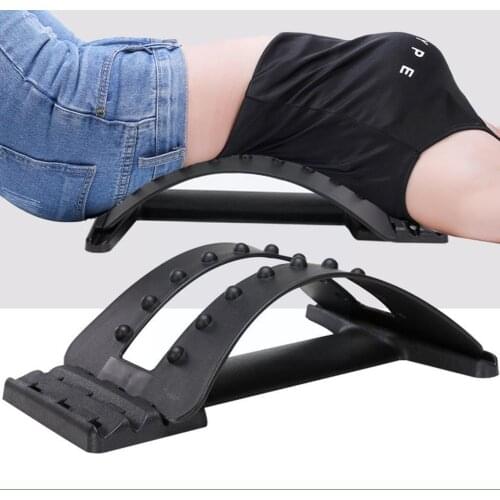 Lumbar Disc Herniation Traction Back Massager Stretcher Black Pain Color Relief Massage Relax Spine Fitness Equipment W8F8