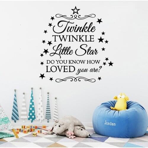 Flashing Flashing Little Stars Vinyl Carving Wall Stickers Removable Decals Children Room Poster Home Decoration Painting SP-158