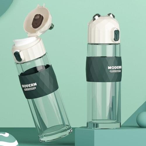 Double Wall Cute Glass Water Bottle Bpa Free Custom Waterbottle Milk Tea Cup Coffee Mug 230ml Eco Friendly Drinkware Wholesale