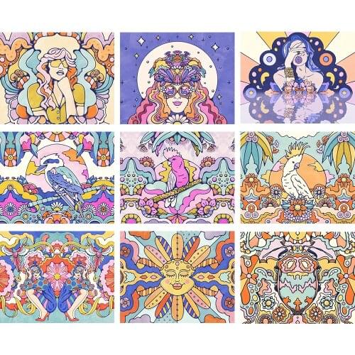 Brilliant Color Atlas DIY Digital Painting Character Art Atlas Coloring Decoration Canvas Wall Crafts Gift