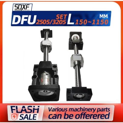 Precision ball screw double nut set 2505 3205 linear guide bearing stepping servo motor single seat fixed seat module set